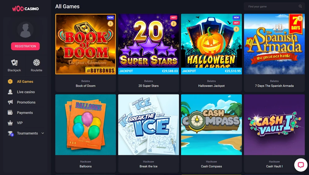 Woo Online Casino Site