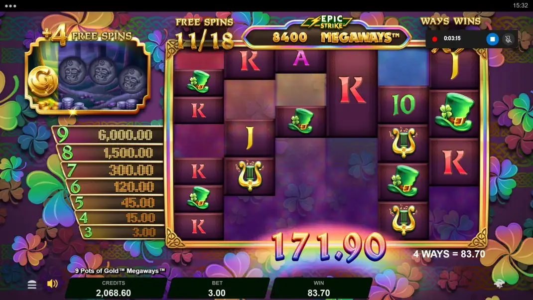9 Pots of Gold Megaways Slot Demo