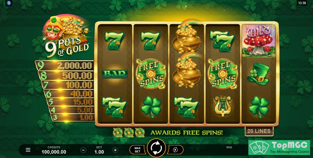 9 Pots of Gold Slot Demo
