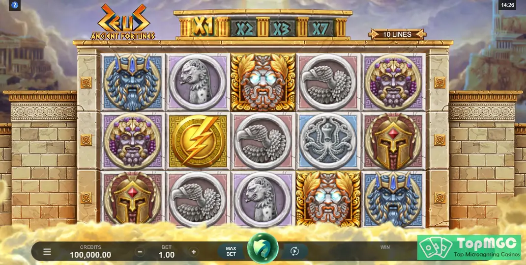 Ancient Fortunes Zeus Slot Demo