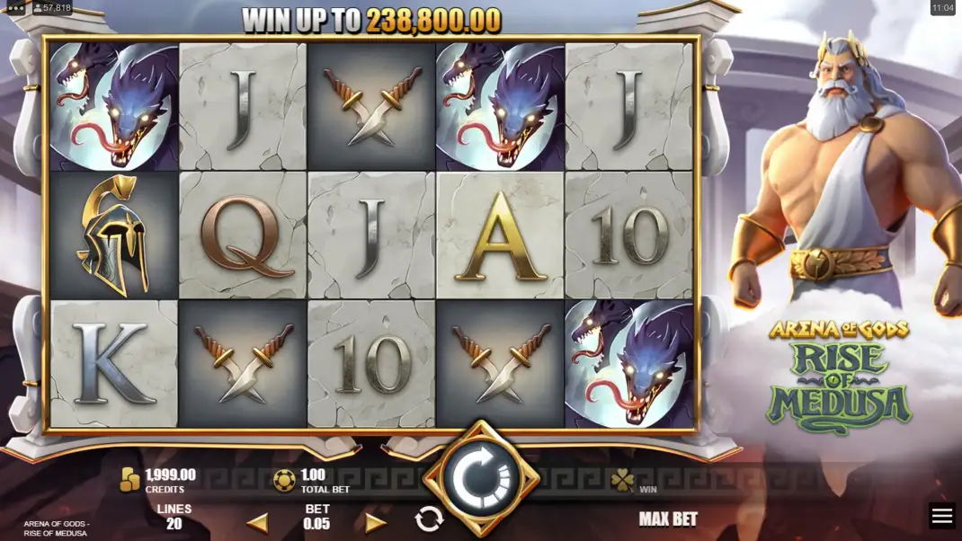 Arena of Gods: Rise of Medusa Slot Demo