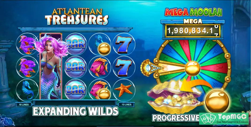 Atlantean Treasures: Mega Moolah Slot Demo