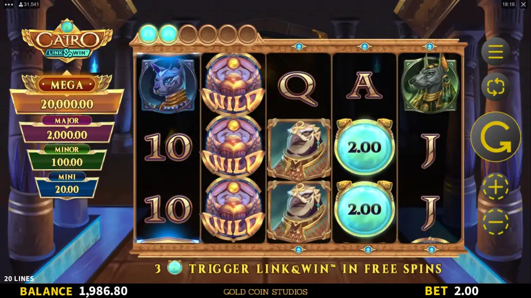 Cairo Link & Win Slot Demo