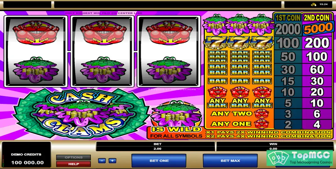 Cash Clams Slot Demo