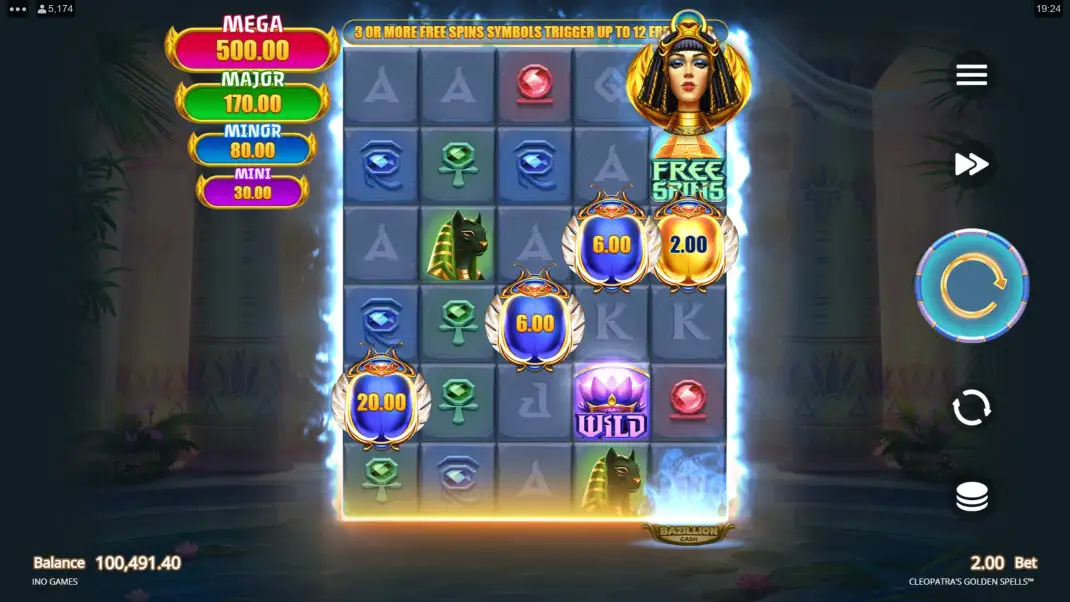 Cleopatras Golden Spells Slot Demo