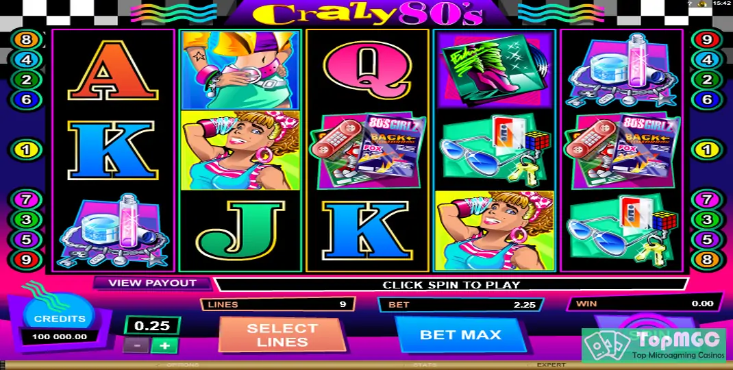 Crazy 80's Slot Demo