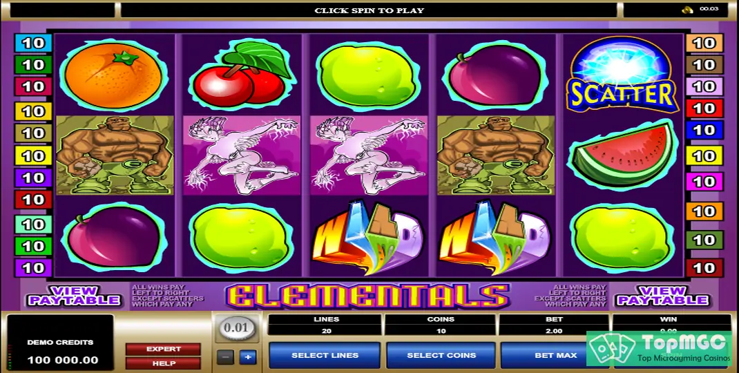 Elementals Slot Demo