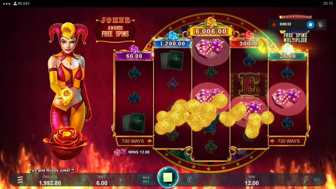 Fire and Roses Joker Slot Demo