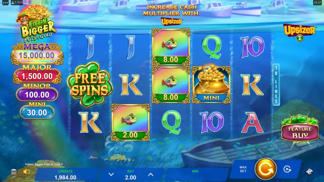 Fishin Bigger Pots of Gold Slot Demo