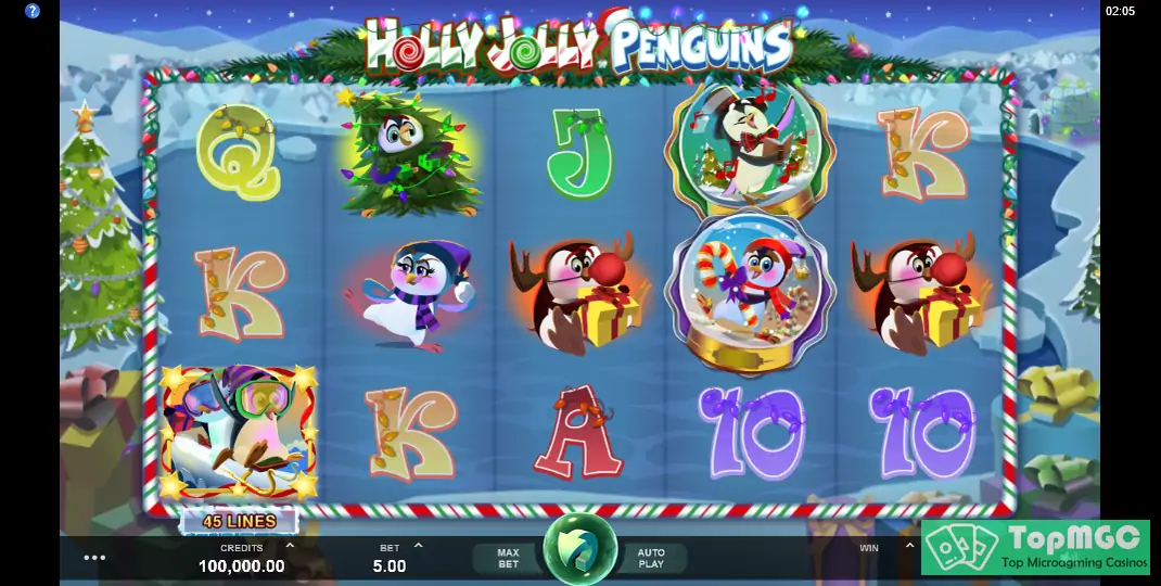 Holly Jolly Penguins Slot Demo