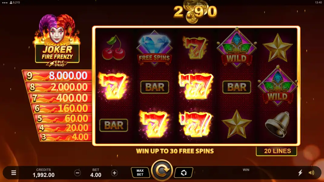 Joker Fire Frenzy Slot Demo