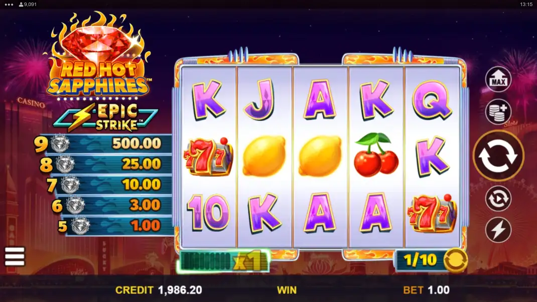 Red Hot Sapphires Slot Demo