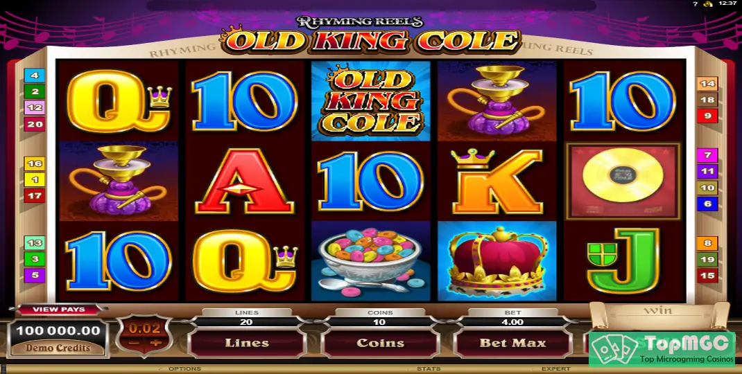 Rhyming Reels – Old King Cole Slot Demo