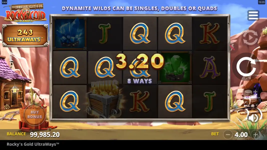 Rockys Gold Ultraways Slot Demo