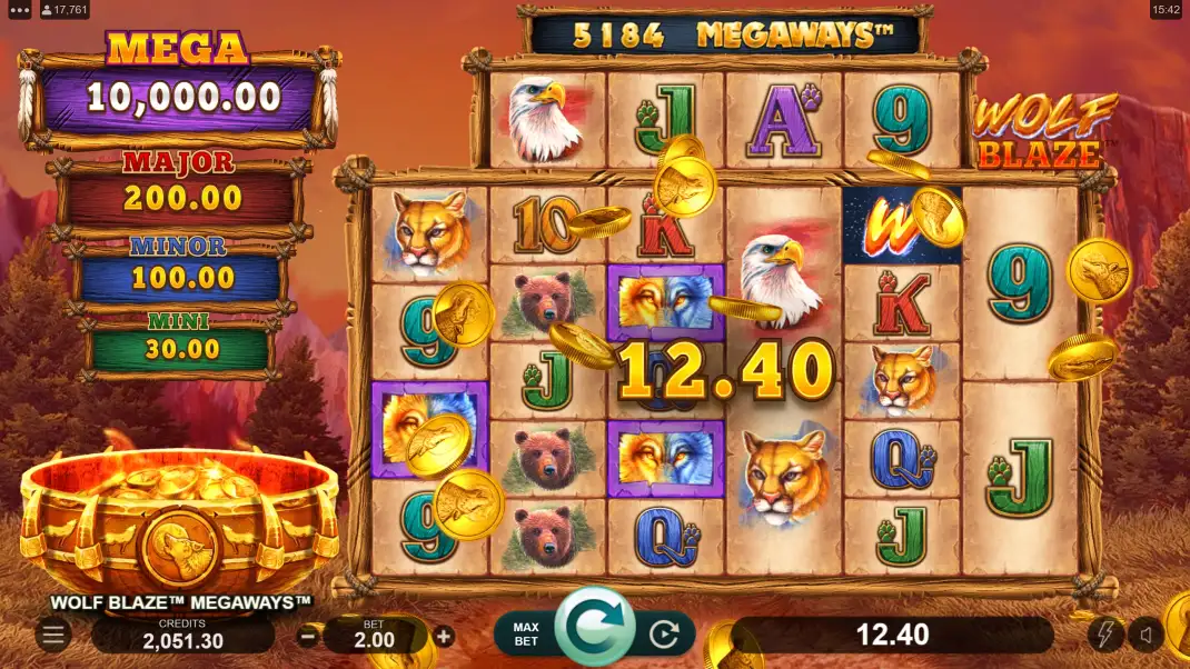 Wolf Blaze Megaways Slot Demo