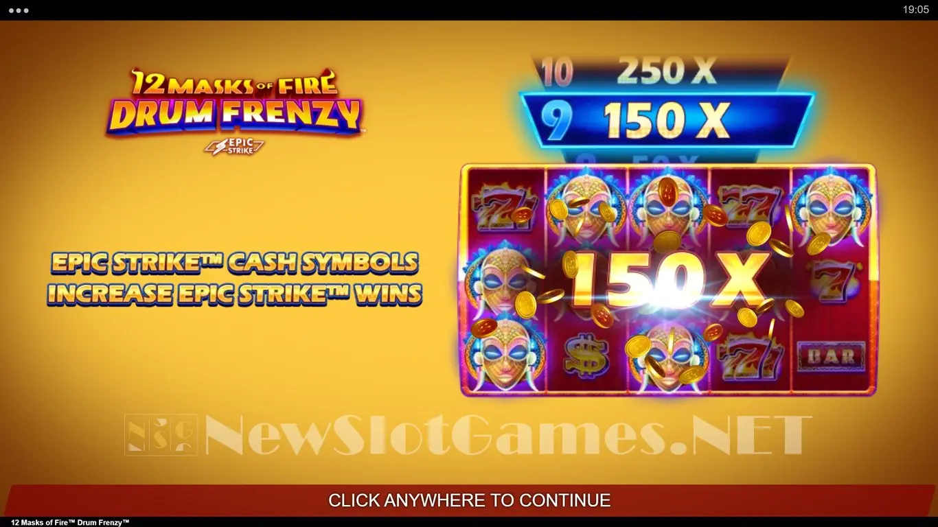 12 Masks of Fire Drum Frenzy slot