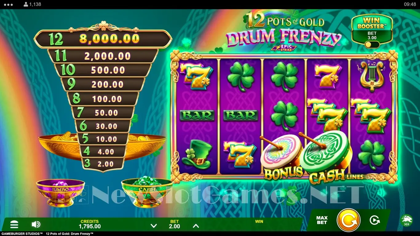 12 Pots of Gold Drum Frenzy slot
