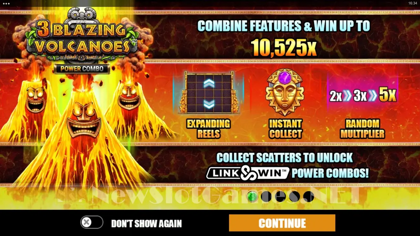 3 Blazing Volcanoes Power Combo slot