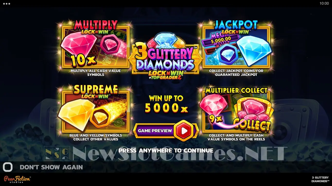 3 Glittery Diamonds slot
