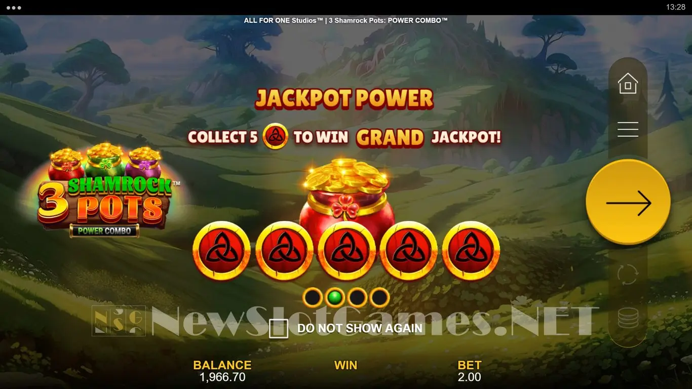 3 Shamrock Pots Power Combo slot