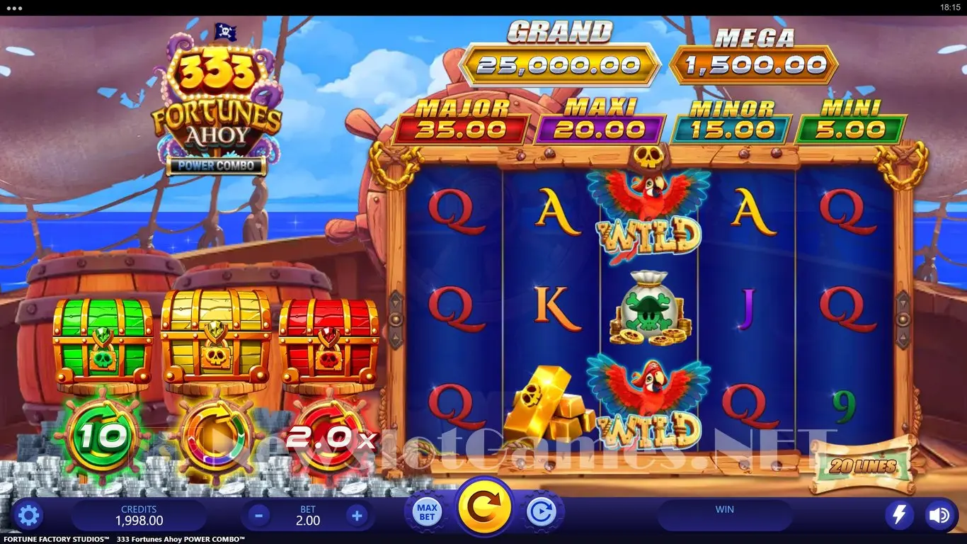 333 Fortunes Ahoy Power Combo slot