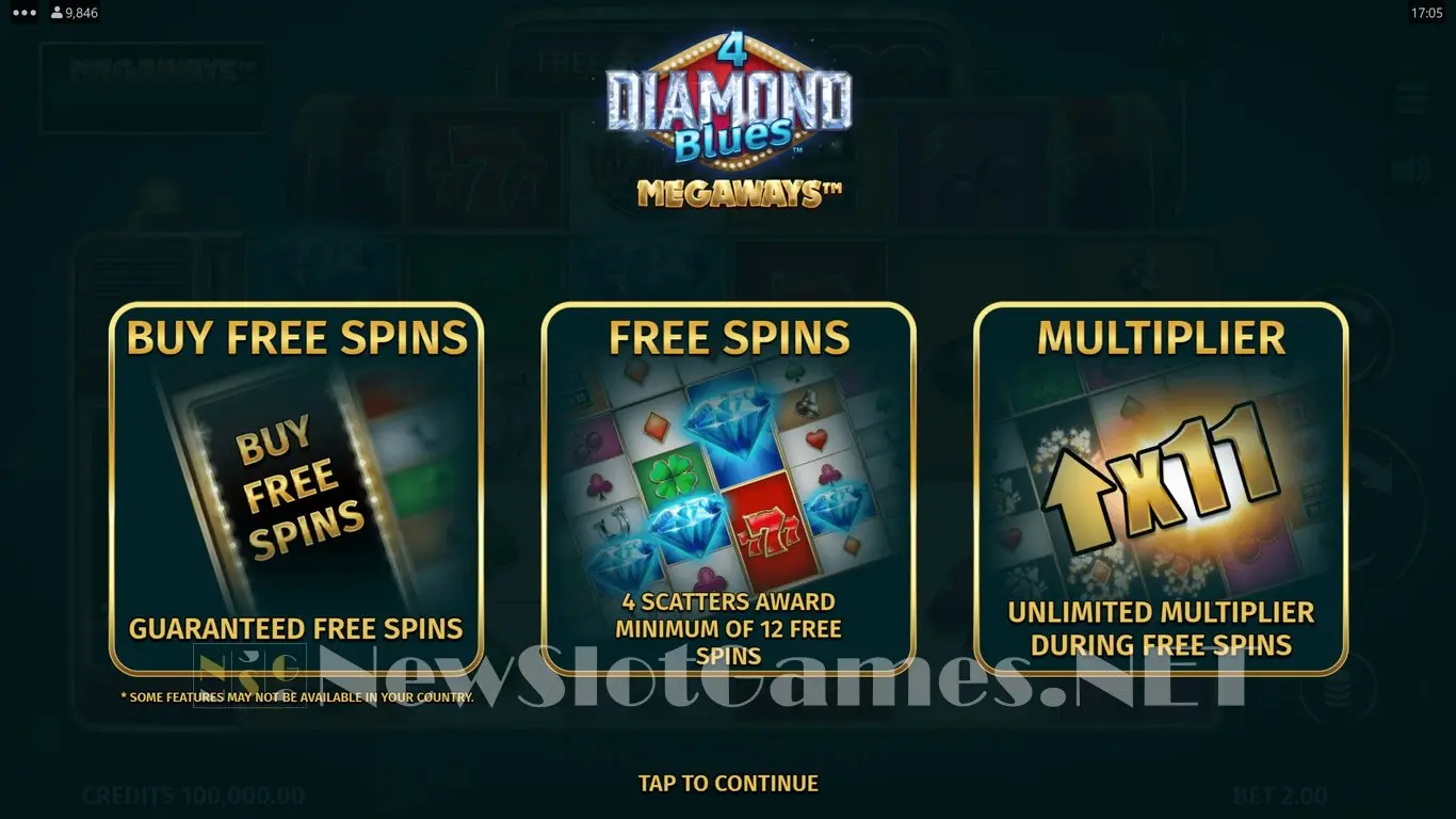 4 Diamond Blues Megaways slot