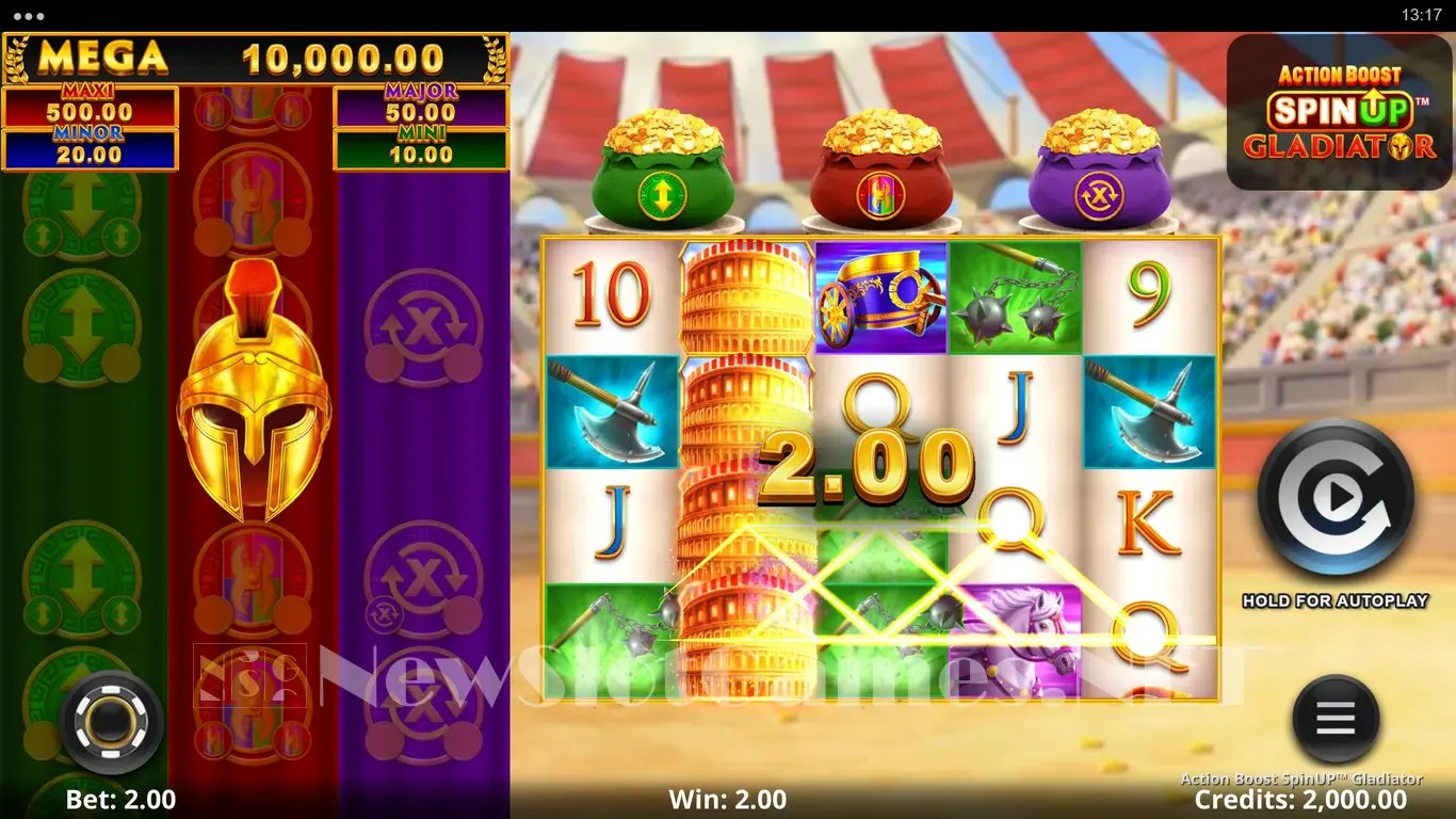 Action Boost SpinUP Gladiator slot
