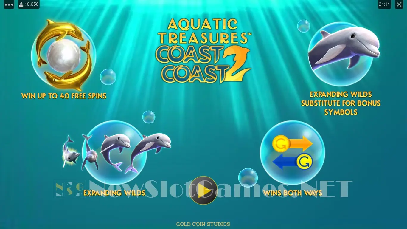 Aquatic Treasures: Coast 2 Coast slot
