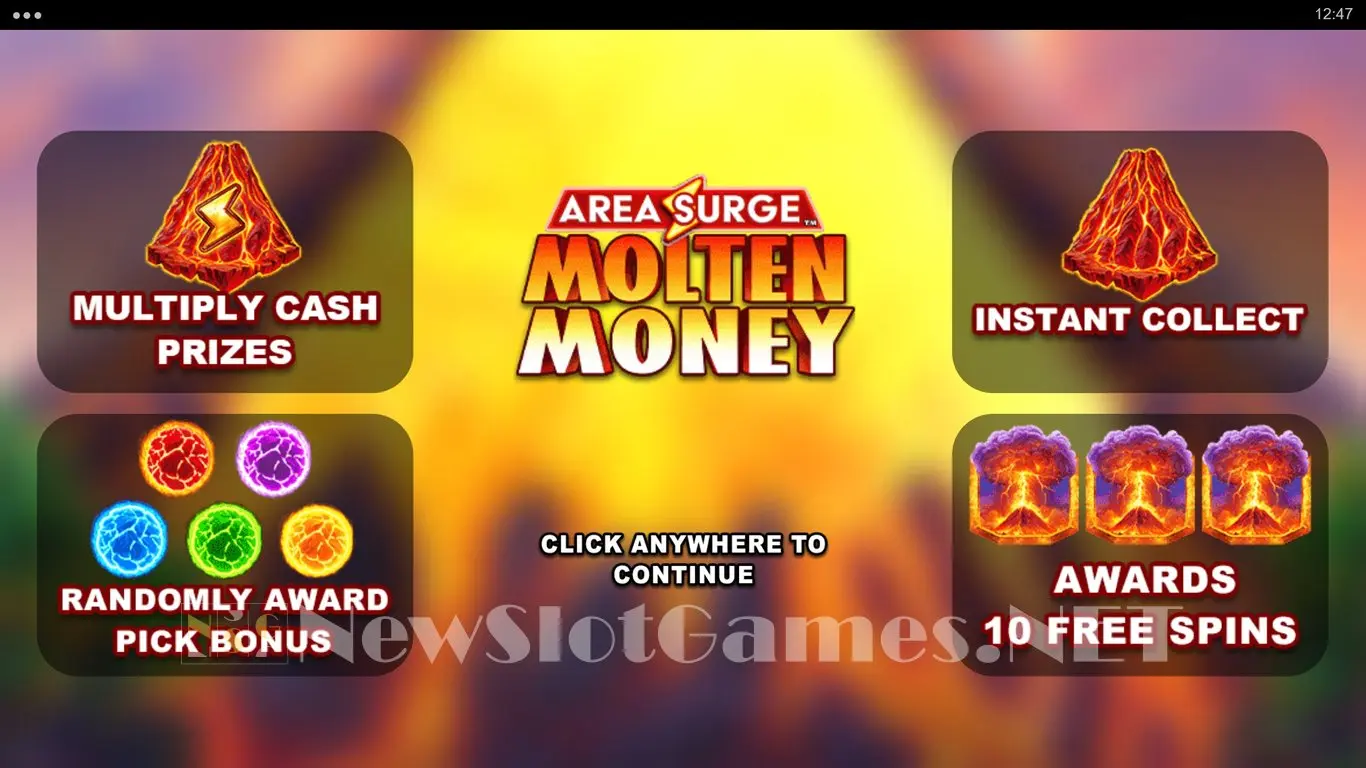 Area Surge Molten Money slot