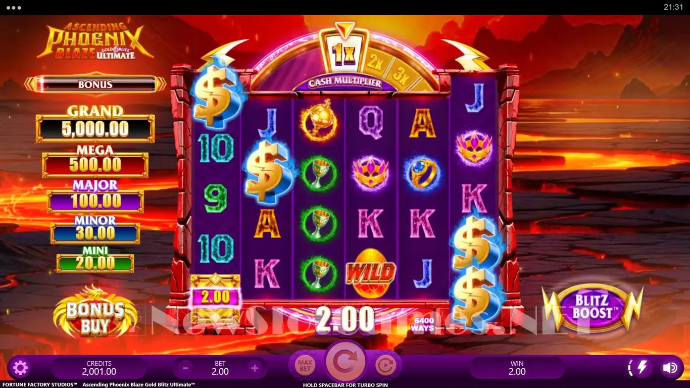 Ascending Phoenix Blaze Gold Blitz Ultimate slot