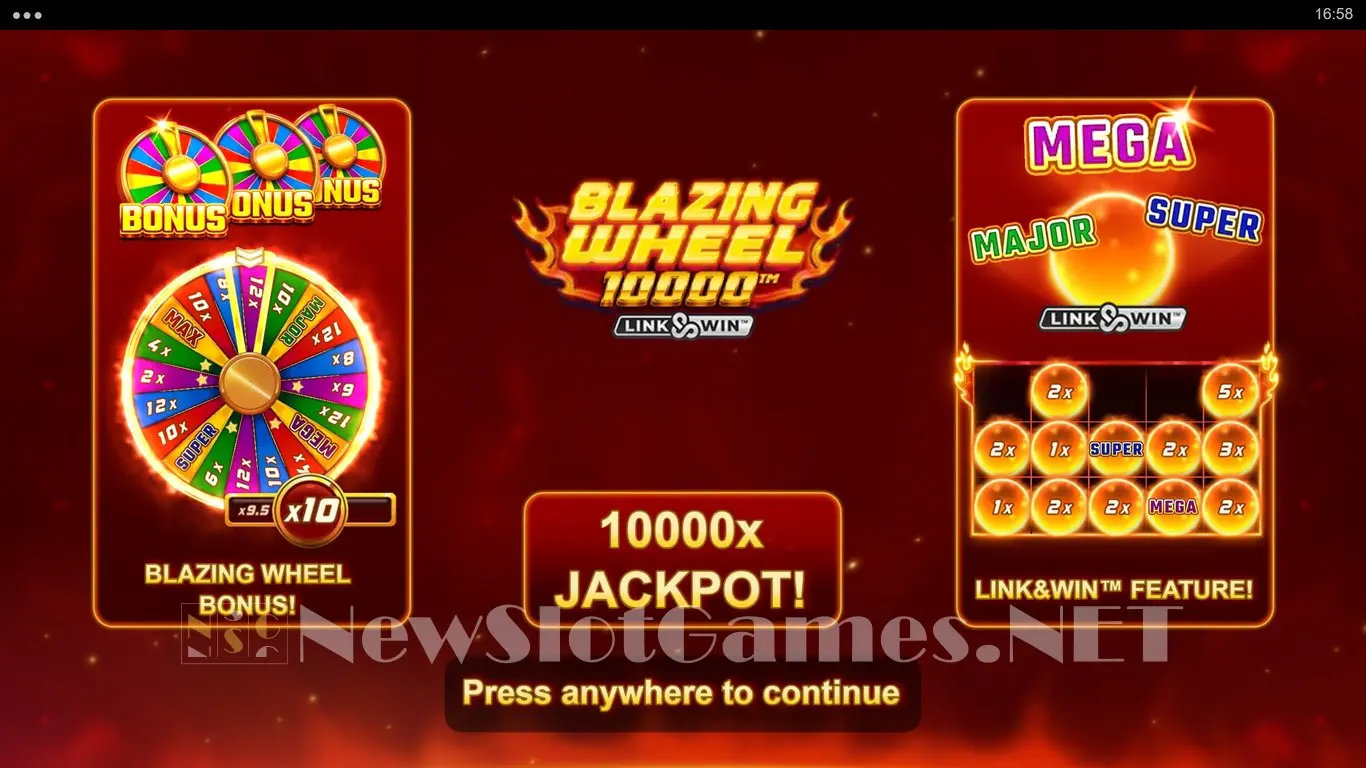 Blazing Wheel 10000 slot