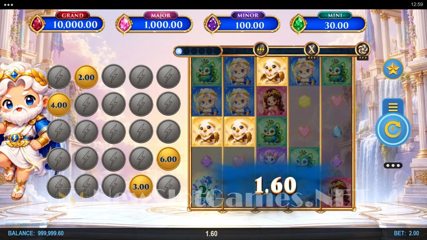 Bolts of Zeus Coin Grid slot