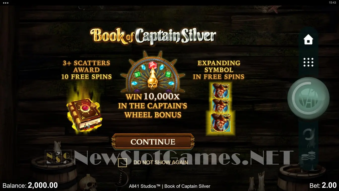 Book of Captain Silver slot