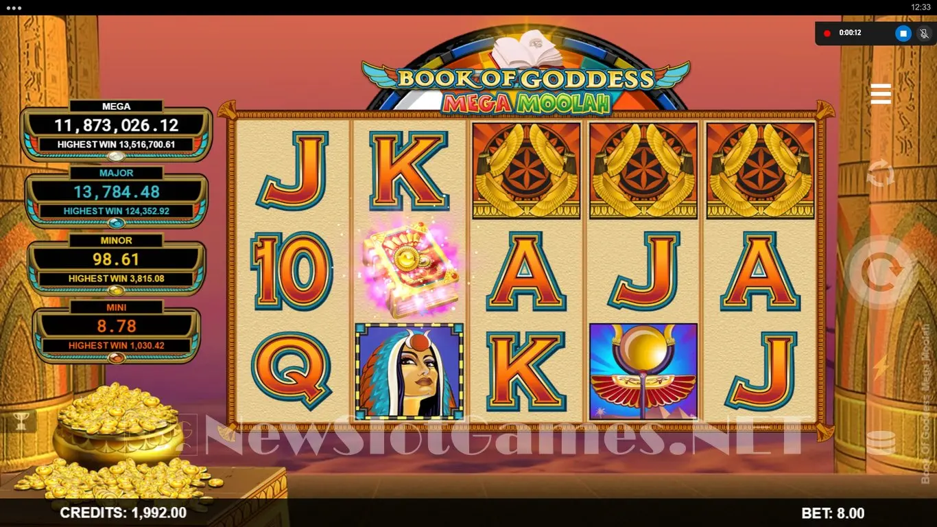 Book of Goddess Mega Moolah slot