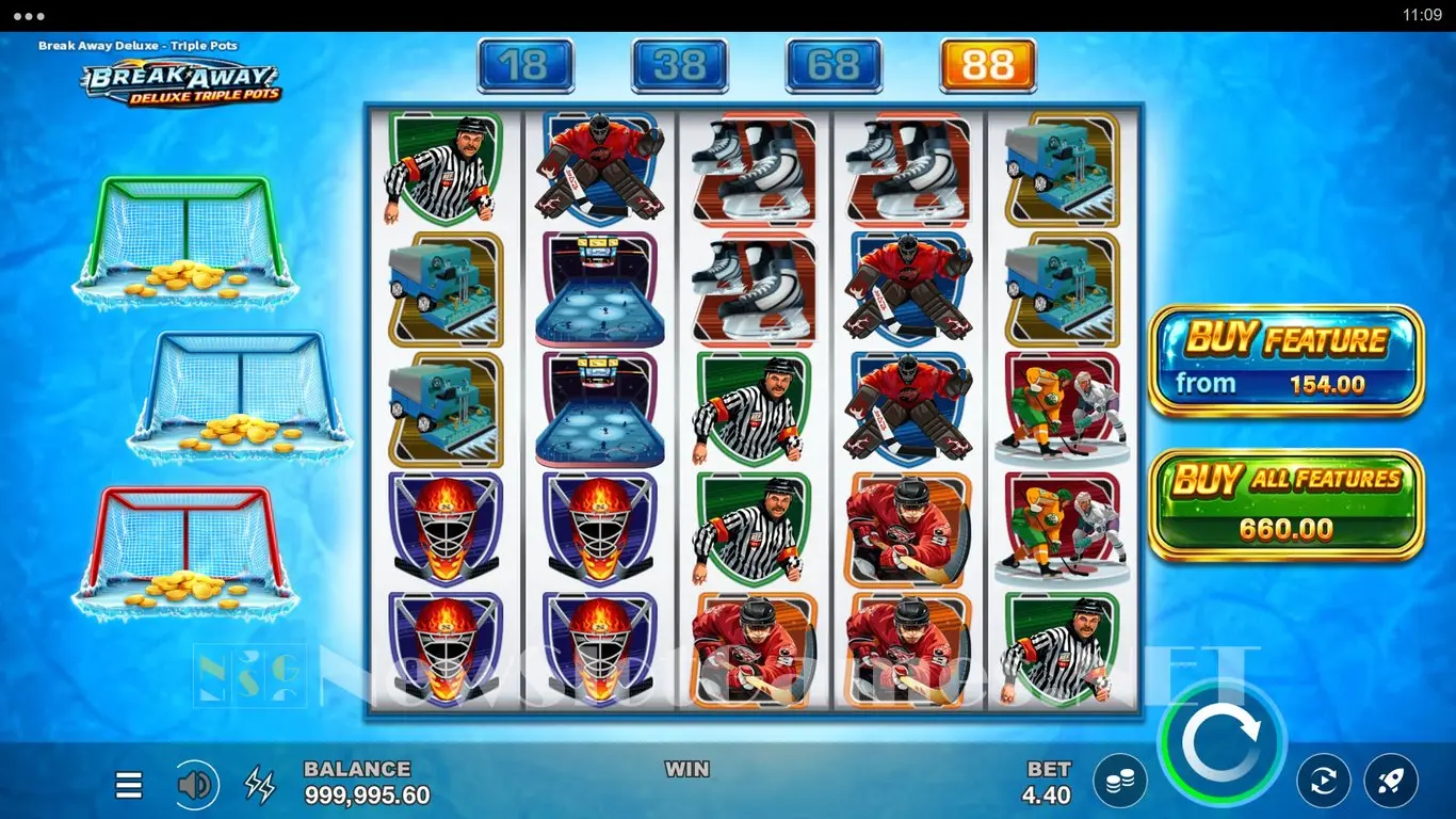 Break Away Deluxe Triple Pots slot