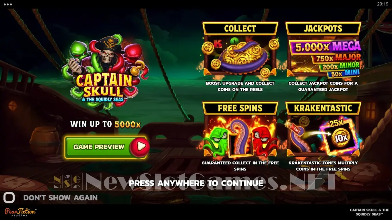 Captain Skull & the Squidly Seas slot