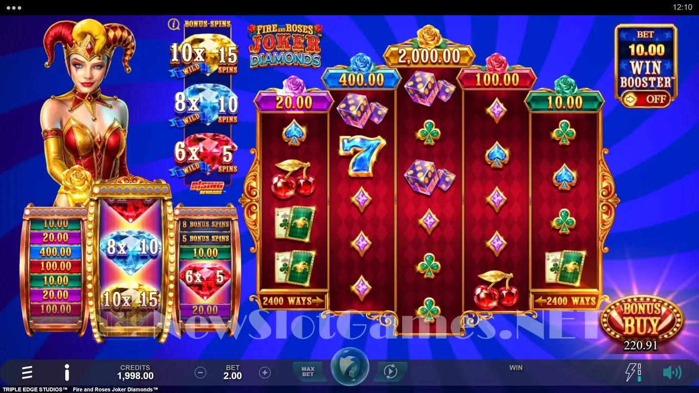 Fire and Roses Joker Diamonds slot