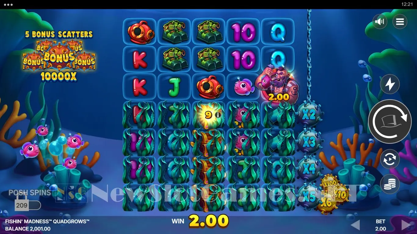 Fishin Madness QUADGROWS slot