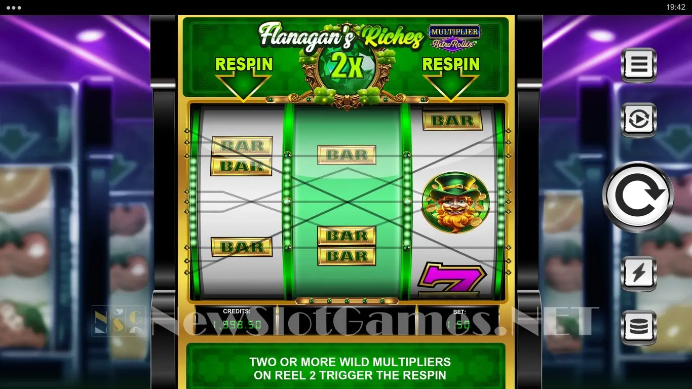 Flanagans Riches Multiplier Retro Roller slot