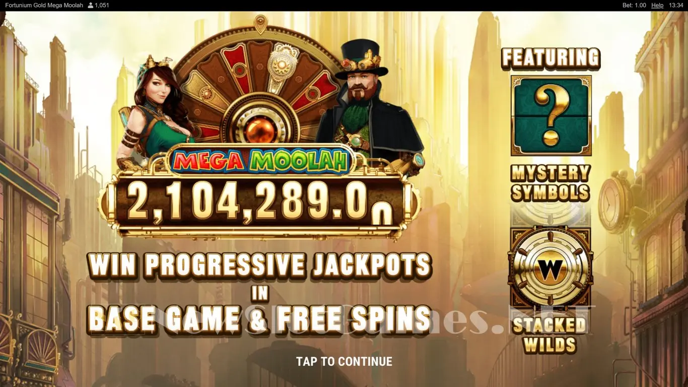 Fortunium Gold Mega Moolah slot