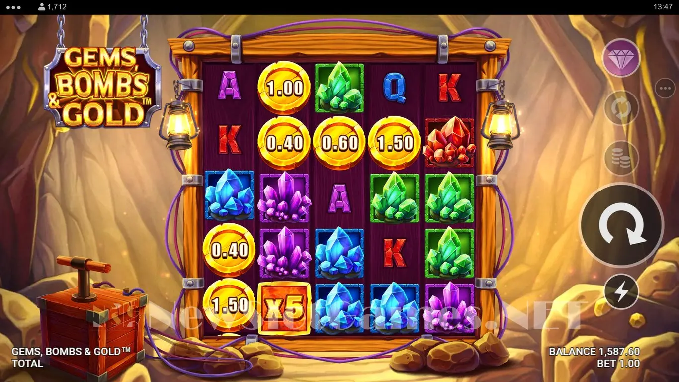 Gems, Bombs & Gold slot
