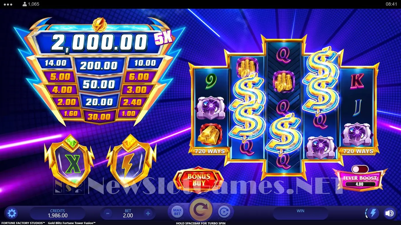 Gold Blitz Fortune Tower Fusion slot