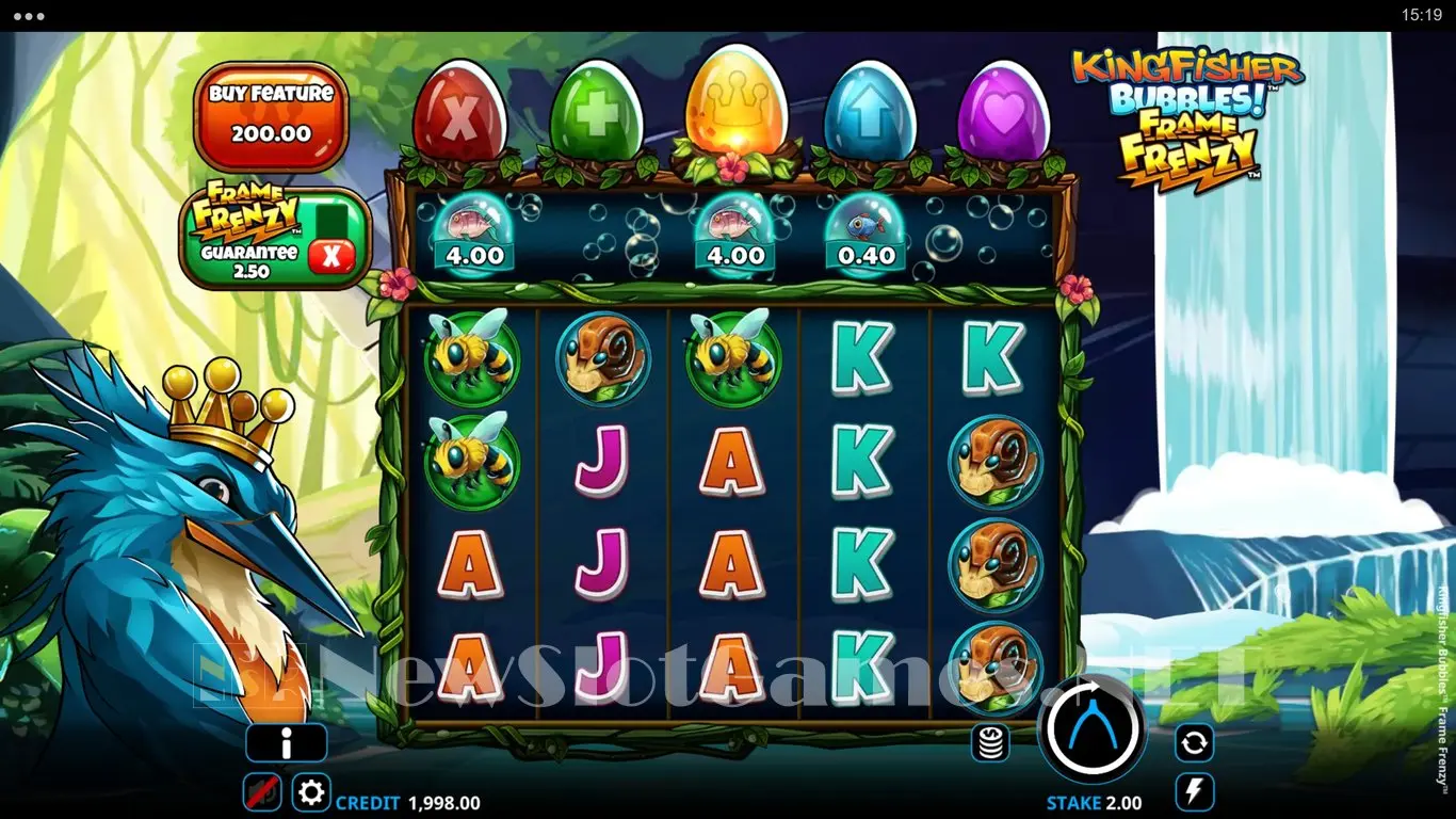 Kingfisher Bubbles Frame Frenzy slot