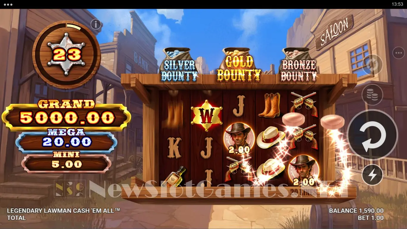 Legendary Lawman Cash Em All slot