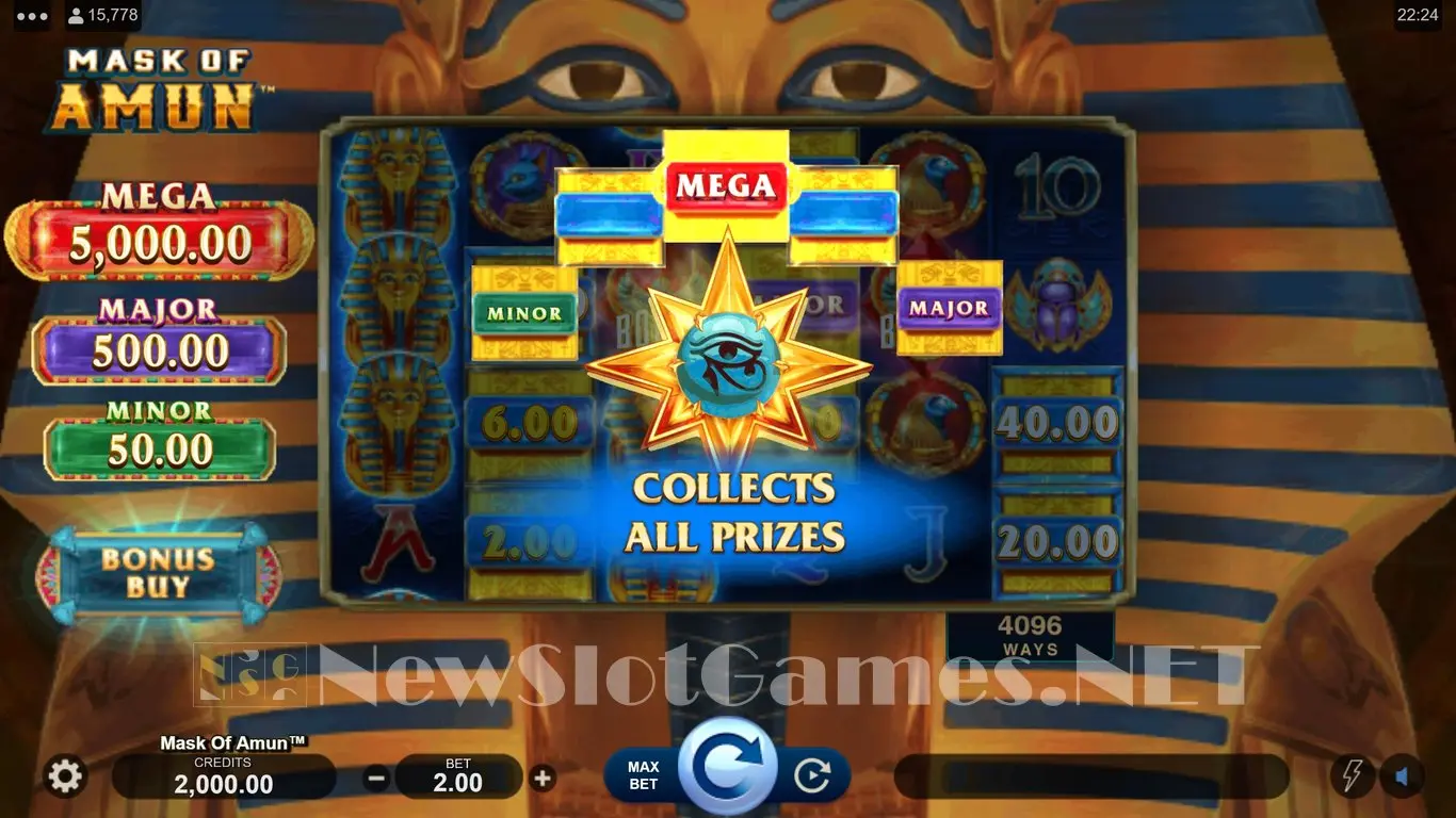 Mask of Amun slot