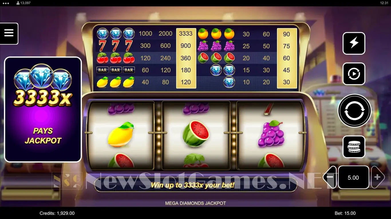 Mega Diamonds Jackpot slot