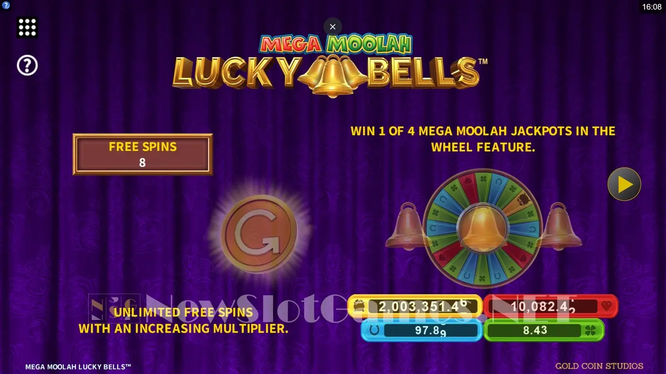 Mega Moolah Lucky Bells slot