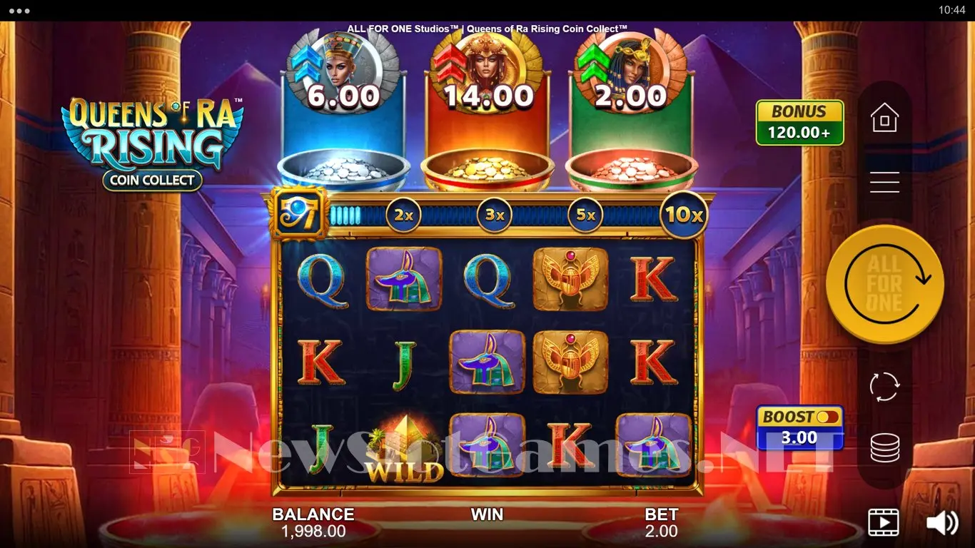 Queens of Ra Rising Coin Collect slot