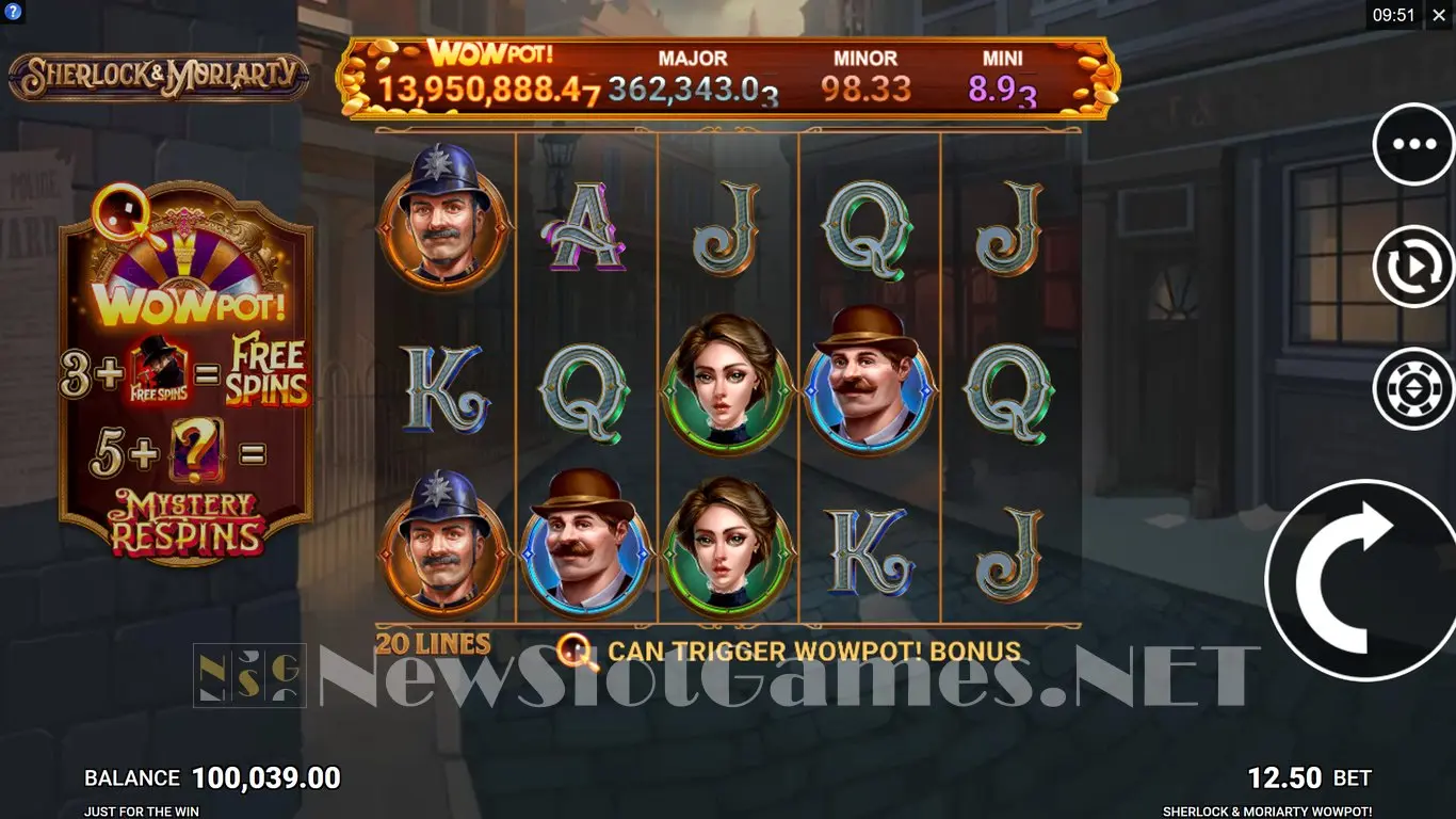 Sherlock and Moriarty WowPot slot