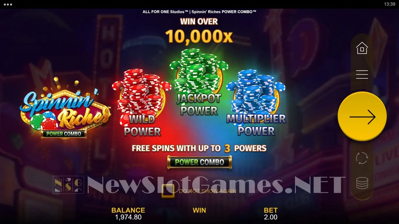 Spinnin Riches Power Combo slot